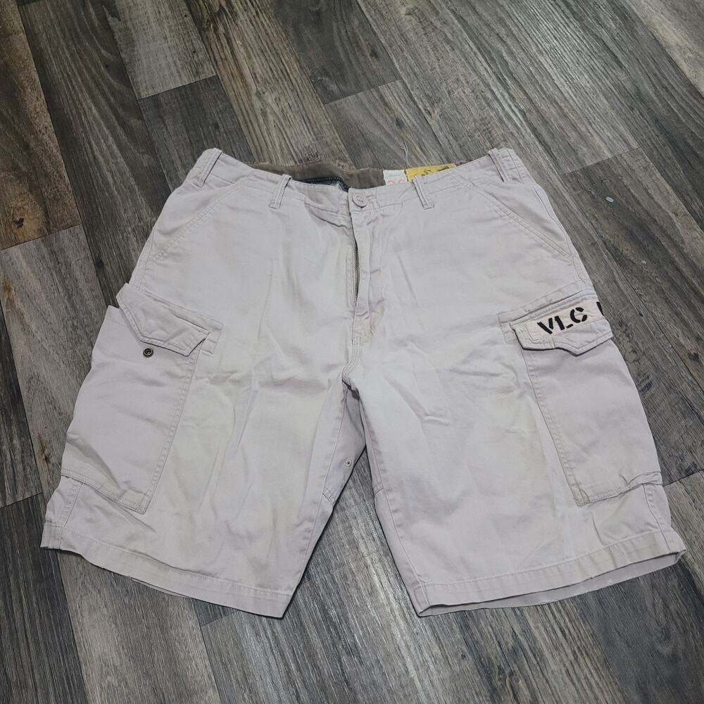 Vintage Y2k Volcom Scout Shorts Mens Size 36 Cargo Beige Cotton